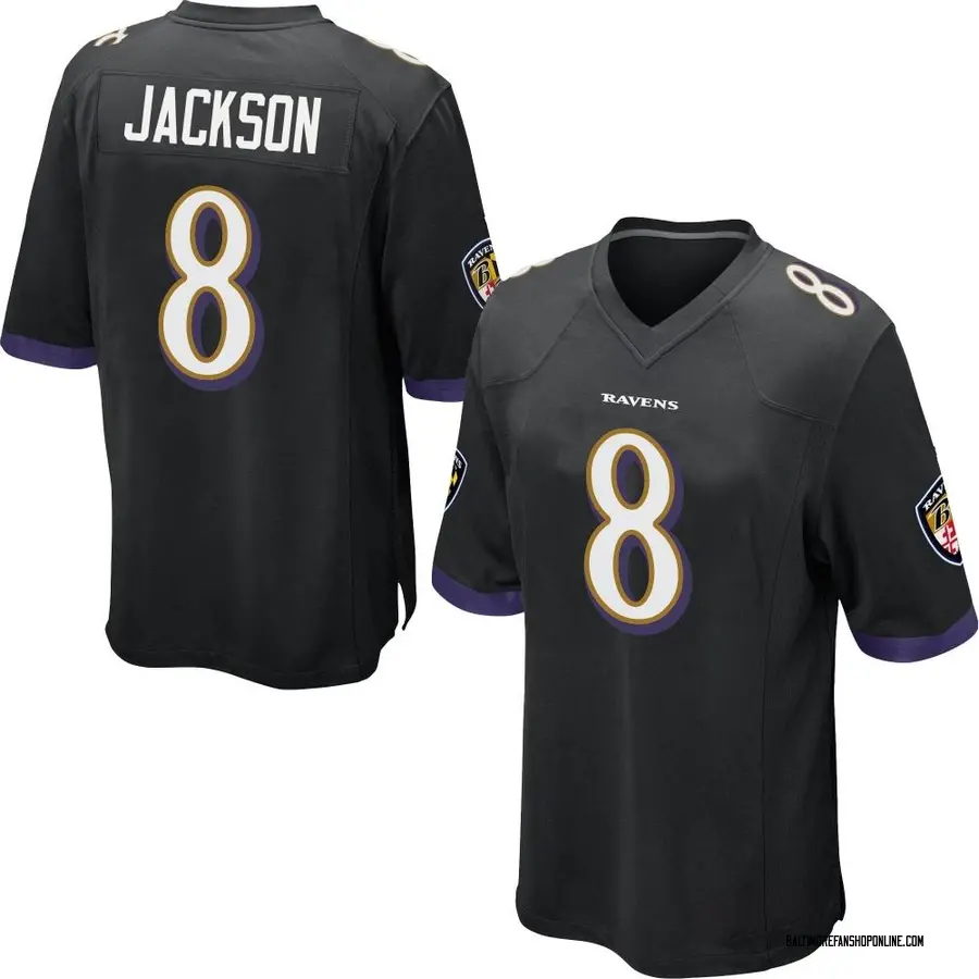 lamar jackson black ravens jersey